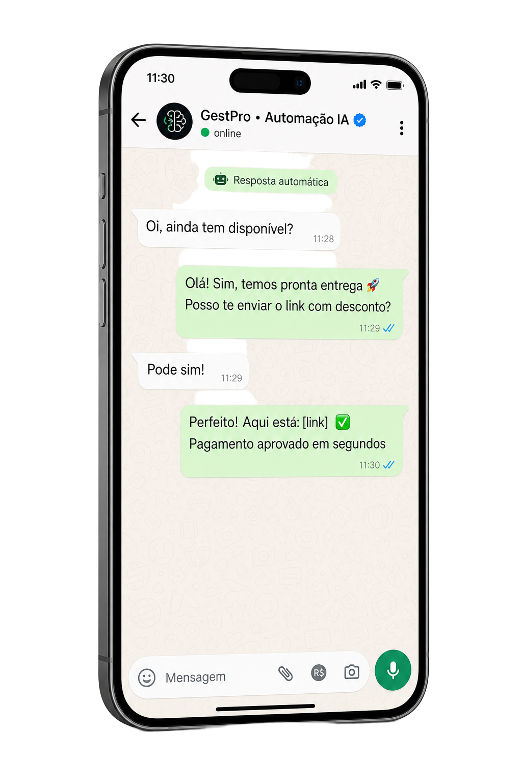 Atendimento automático no WhatsApp
